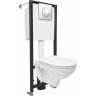 Комплект CERSANIT DELFI DPL EO SLIM инсталляция BLACK кнопка LEON пластик хром глянцевый 64266
